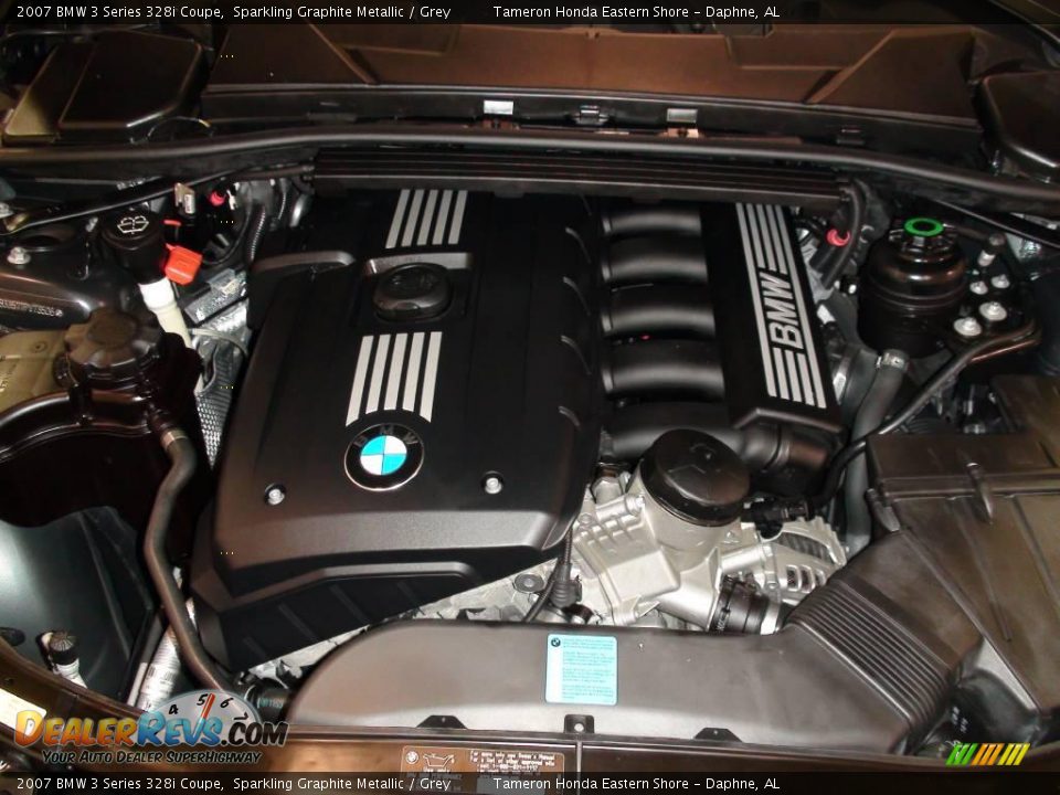 2007 BMW 3 Series 328i Coupe Sparkling Graphite Metallic / Grey Photo #23