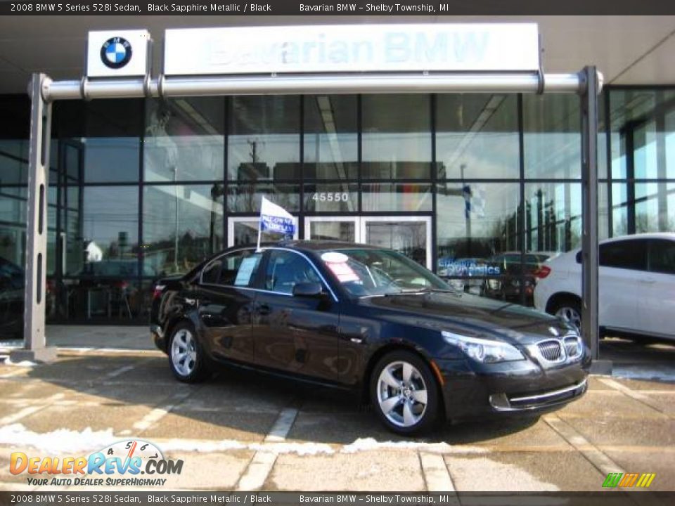 2008 BMW 5 Series 528i Sedan Black Sapphire Metallic / Black Photo #2