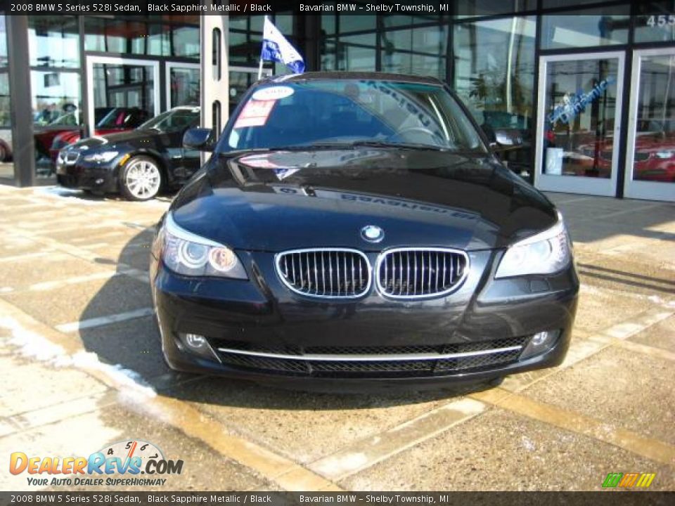 2008 BMW 5 Series 528i Sedan Black Sapphire Metallic / Black Photo #3