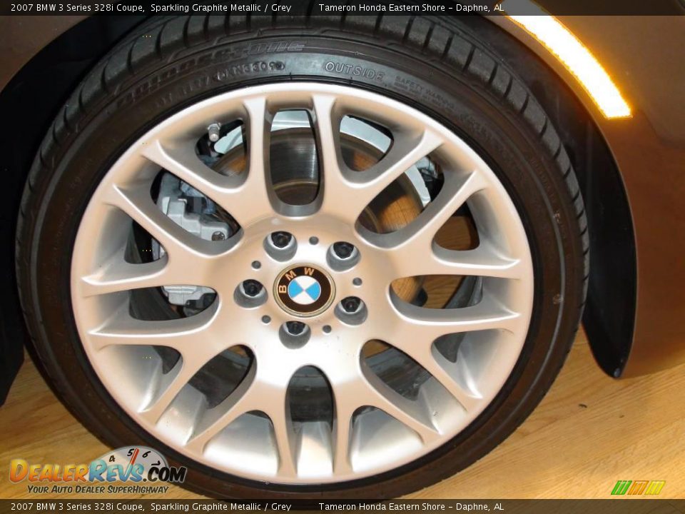 2007 BMW 3 Series 328i Coupe Sparkling Graphite Metallic / Grey Photo #25