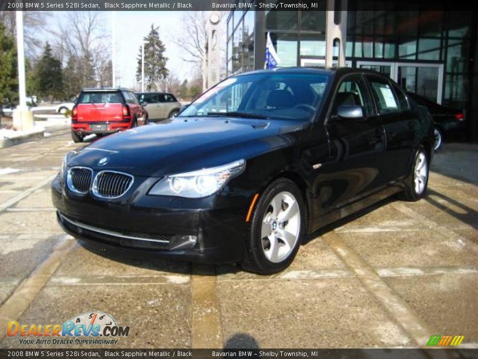 2008 BMW 5 Series 528i Sedan Black Sapphire Metallic / Black Photo #4