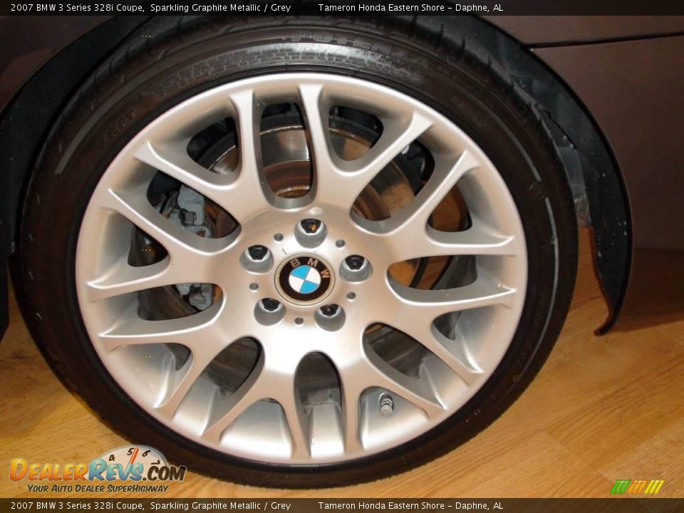 2007 BMW 3 Series 328i Coupe Sparkling Graphite Metallic / Grey Photo #26