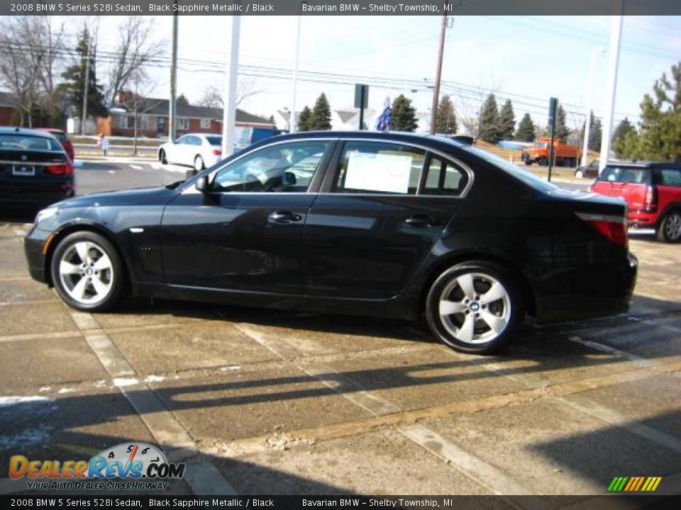 2008 BMW 5 Series 528i Sedan Black Sapphire Metallic / Black Photo #5
