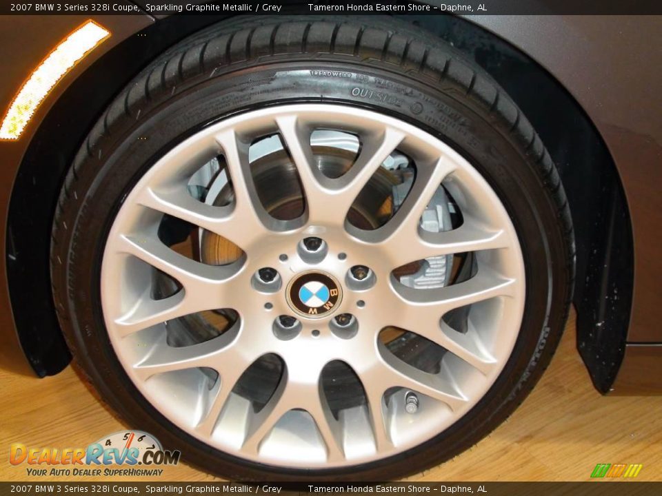 2007 BMW 3 Series 328i Coupe Sparkling Graphite Metallic / Grey Photo #27