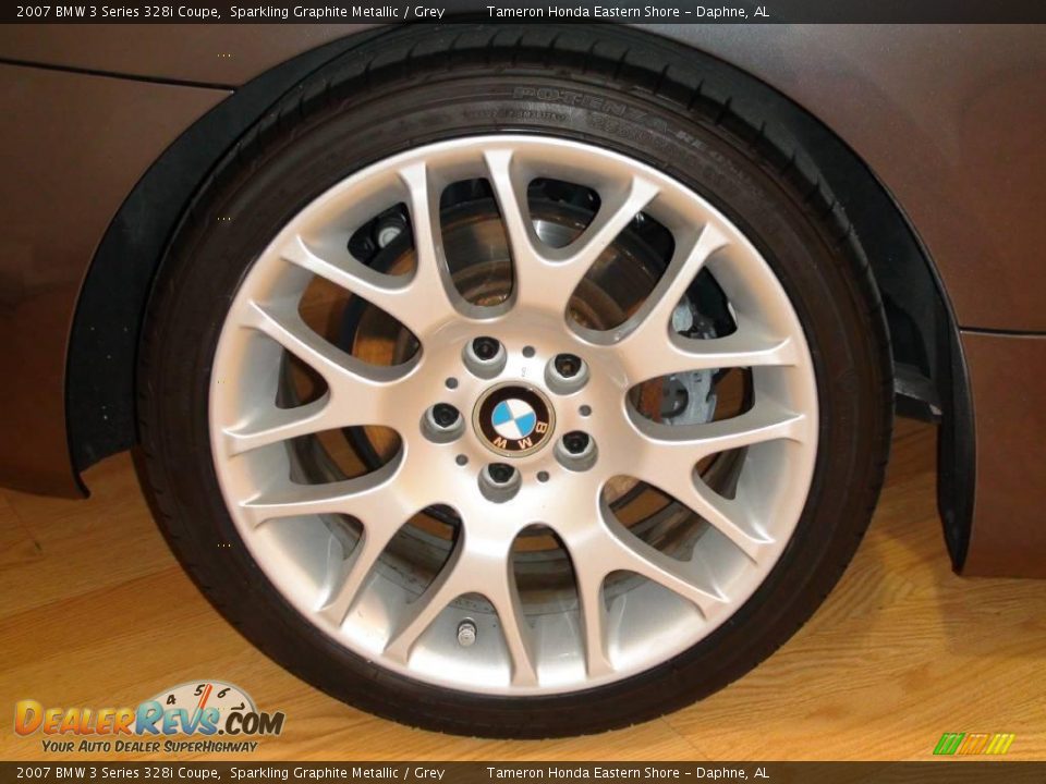 2007 BMW 3 Series 328i Coupe Sparkling Graphite Metallic / Grey Photo #28