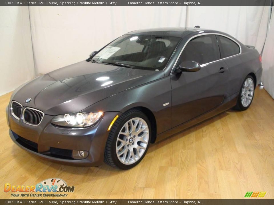 2007 BMW 3 Series 328i Coupe Sparkling Graphite Metallic / Grey Photo #29