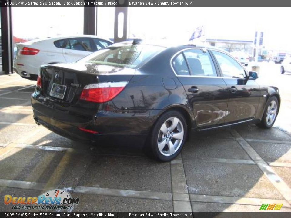 2008 BMW 5 Series 528i Sedan Black Sapphire Metallic / Black Photo #8