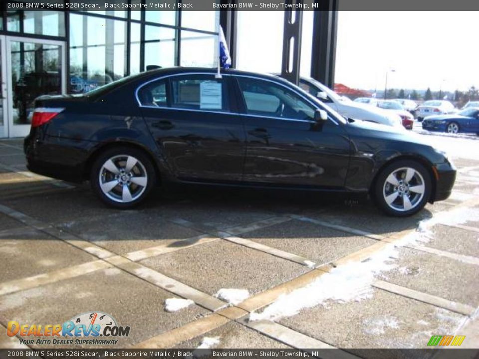 2008 BMW 5 Series 528i Sedan Black Sapphire Metallic / Black Photo #9