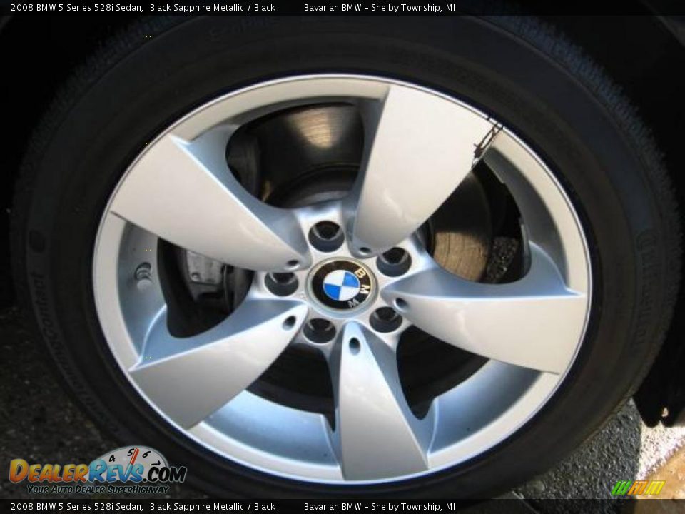 2008 BMW 5 Series 528i Sedan Black Sapphire Metallic / Black Photo #10