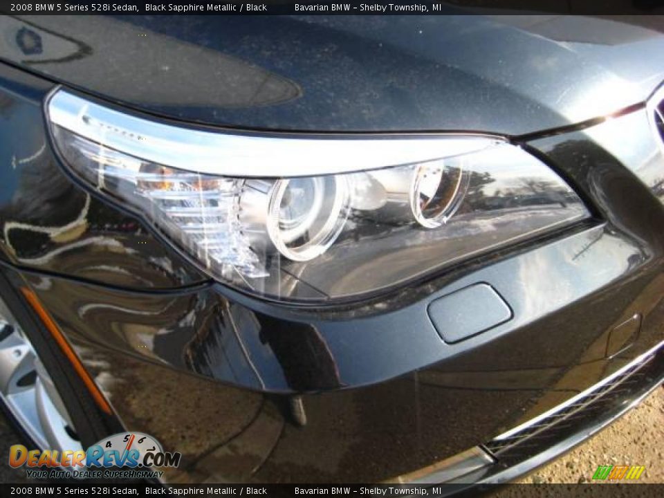 2008 BMW 5 Series 528i Sedan Black Sapphire Metallic / Black Photo #11