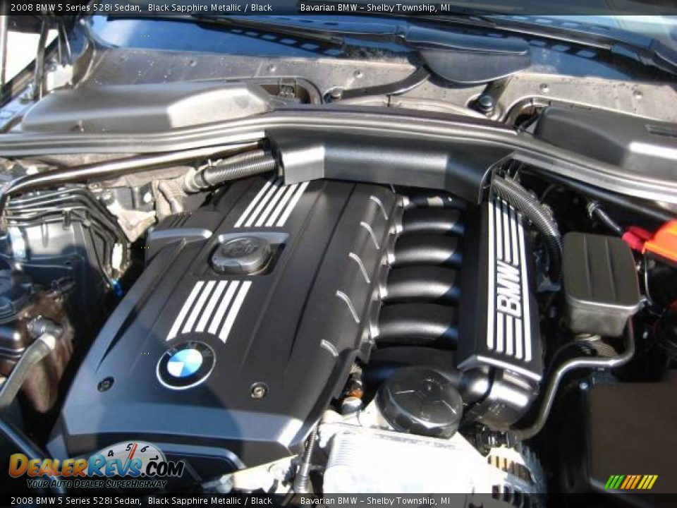 2008 BMW 5 Series 528i Sedan Black Sapphire Metallic / Black Photo #12