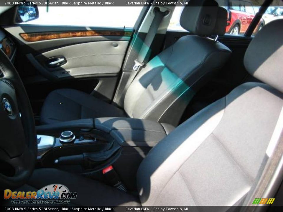 2008 BMW 5 Series 528i Sedan Black Sapphire Metallic / Black Photo #14