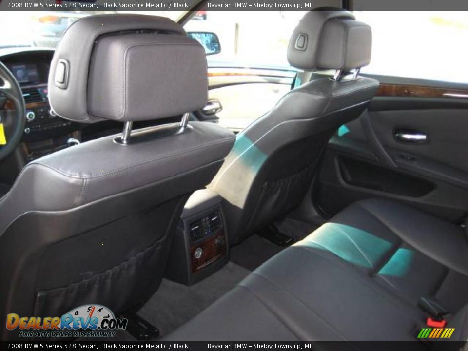 2008 BMW 5 Series 528i Sedan Black Sapphire Metallic / Black Photo #15