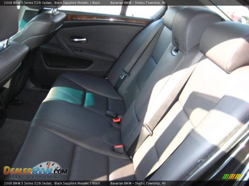 2008 BMW 5 Series 528i Sedan Black Sapphire Metallic / Black Photo #16