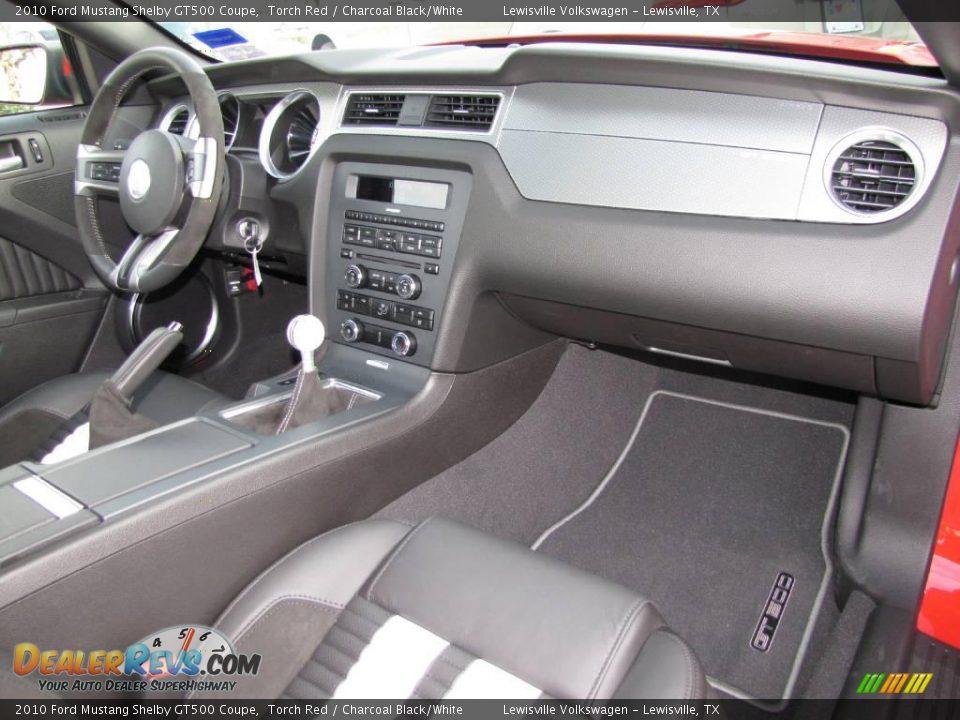 2010 Ford Mustang Shelby GT500 Coupe Torch Red / Charcoal Black/White Photo #19