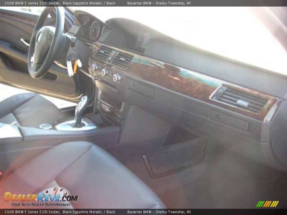 2008 BMW 5 Series 528i Sedan Black Sapphire Metallic / Black Photo #18