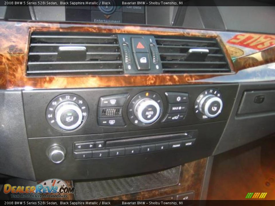 2008 BMW 5 Series 528i Sedan Black Sapphire Metallic / Black Photo #19