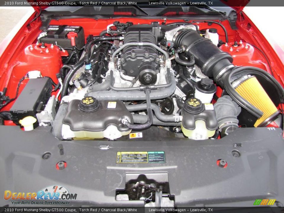 2010 Ford Mustang Shelby GT500 Coupe Torch Red / Charcoal Black/White Photo #22