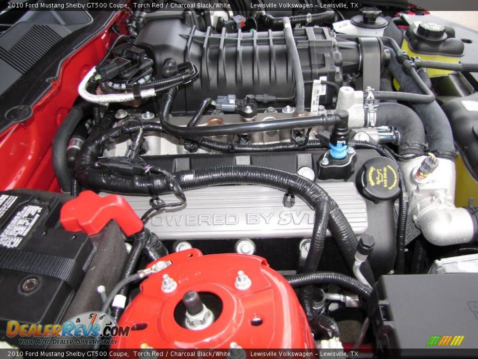 2010 Ford Mustang Shelby GT500 Coupe Torch Red / Charcoal Black/White Photo #23