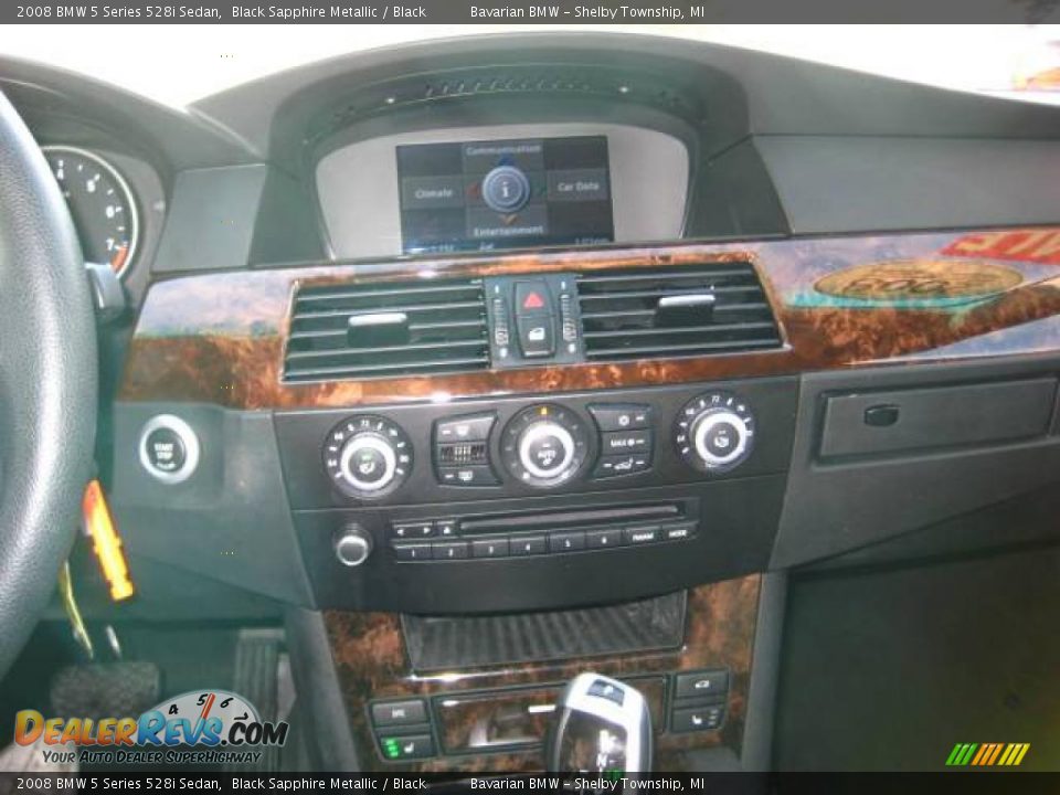 2008 BMW 5 Series 528i Sedan Black Sapphire Metallic / Black Photo #22