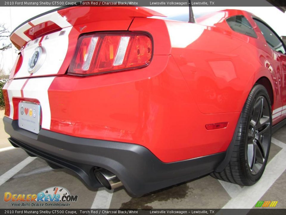 2010 Ford Mustang Shelby GT500 Coupe Torch Red / Charcoal Black/White Photo #27