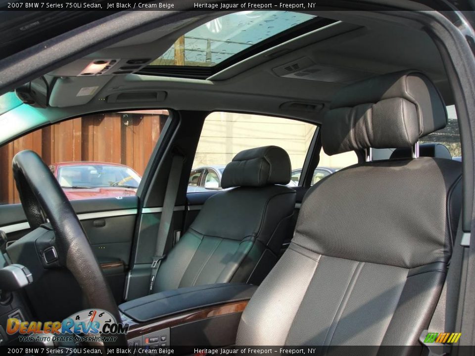 2007 BMW 7 Series 750Li Sedan Jet Black / Cream Beige Photo #11