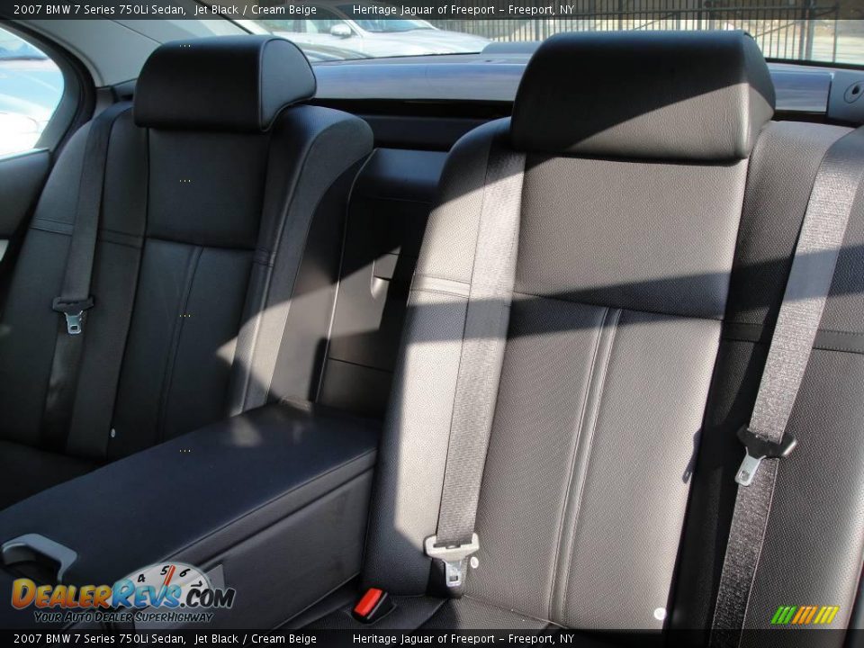 2007 BMW 7 Series 750Li Sedan Jet Black / Cream Beige Photo #15