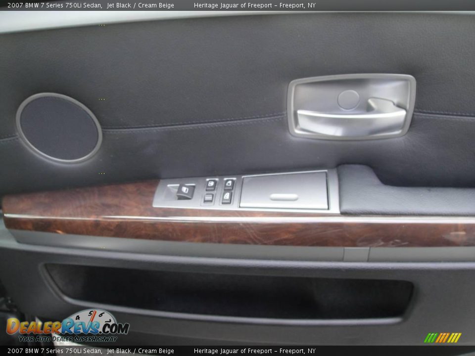 2007 BMW 7 Series 750Li Sedan Jet Black / Cream Beige Photo #18
