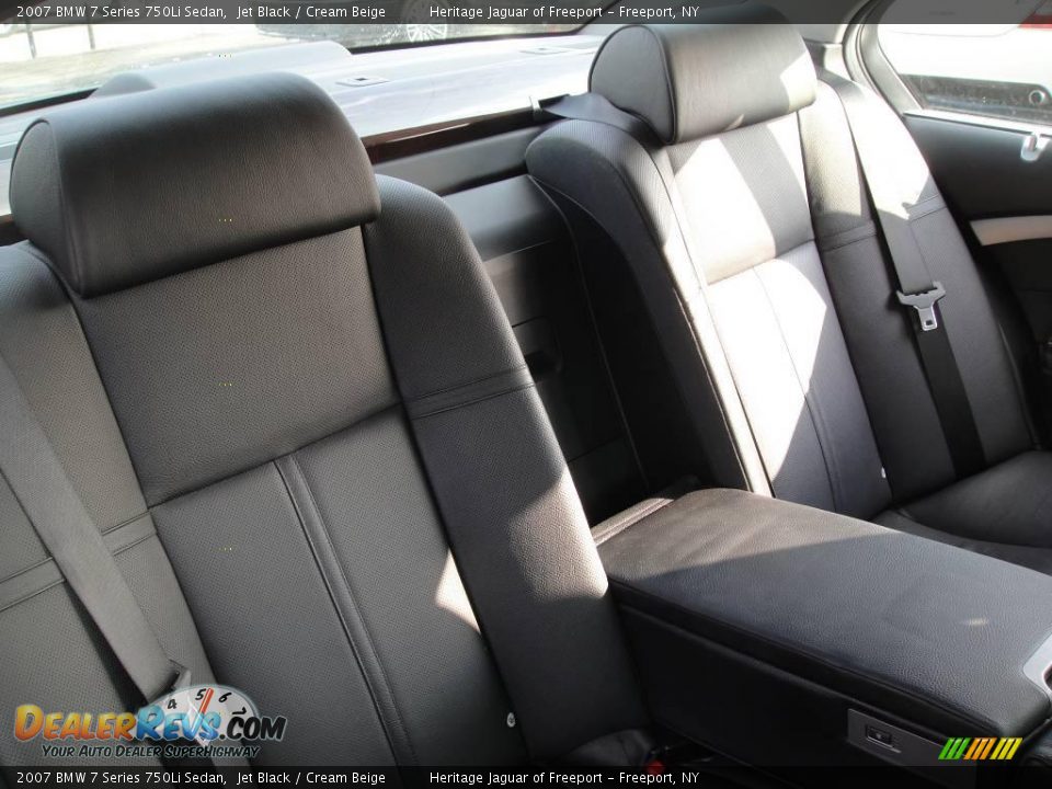 2007 BMW 7 Series 750Li Sedan Jet Black / Cream Beige Photo #19