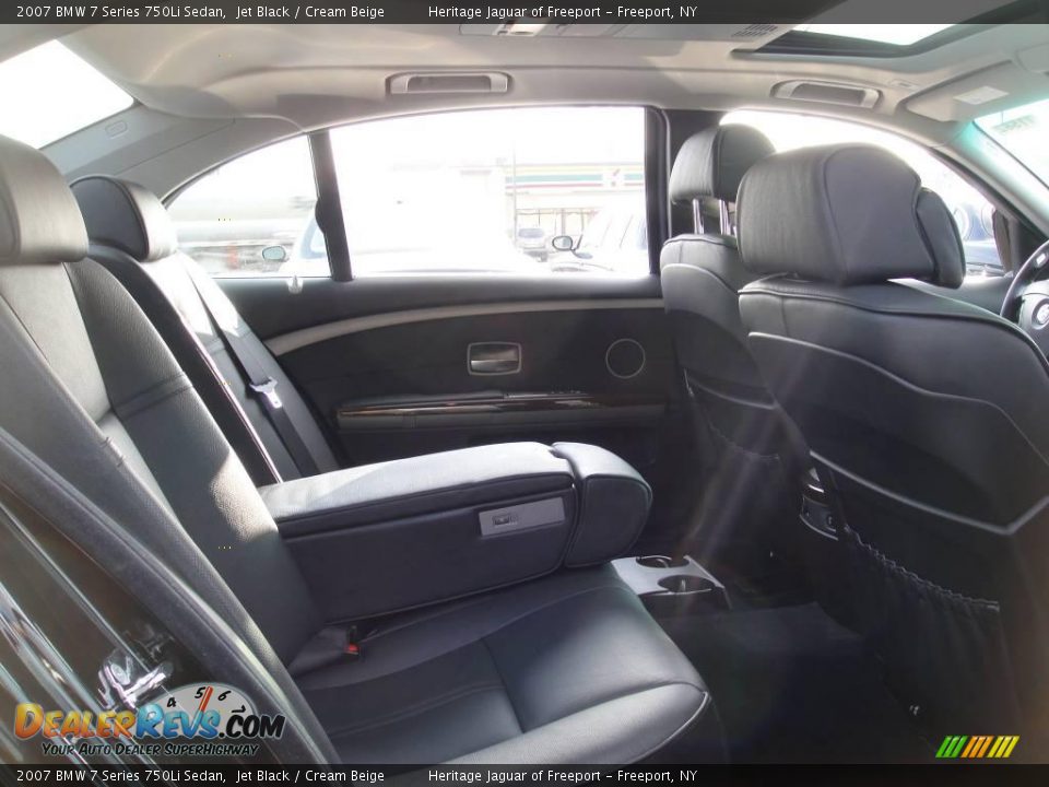 2007 BMW 7 Series 750Li Sedan Jet Black / Cream Beige Photo #20