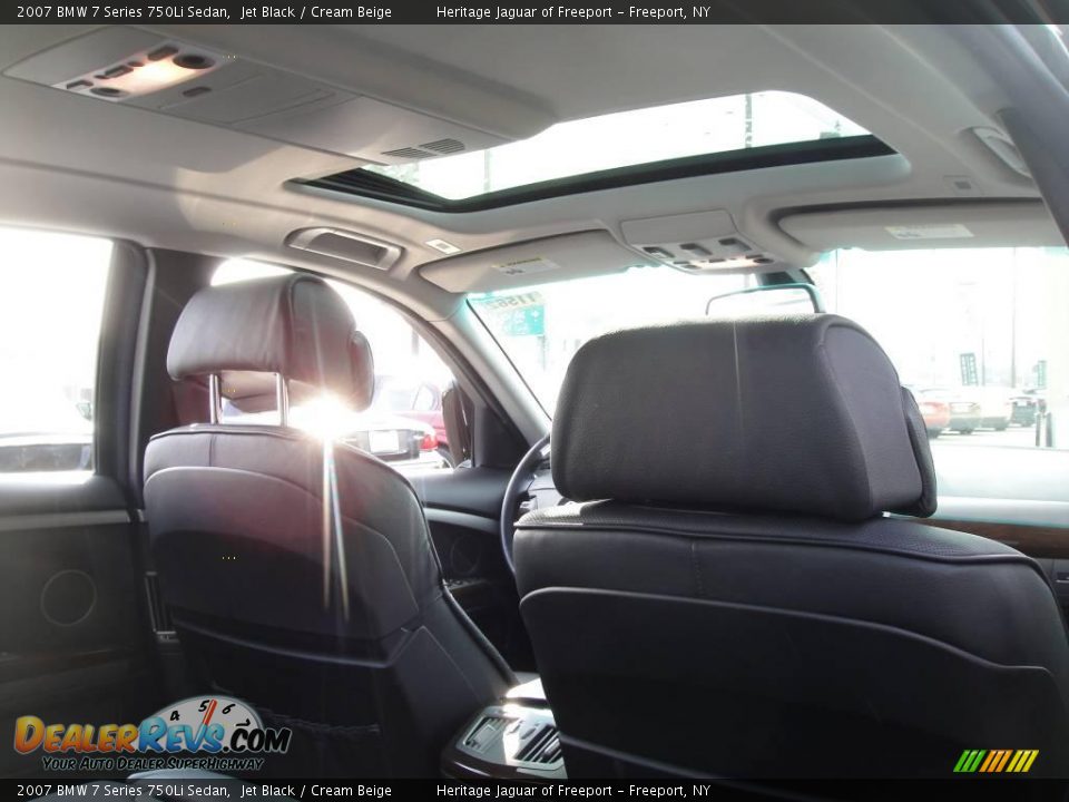 2007 BMW 7 Series 750Li Sedan Jet Black / Cream Beige Photo #21