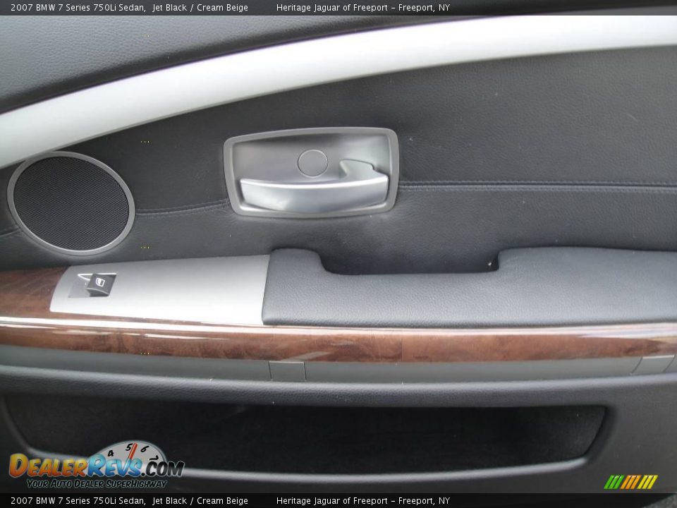 2007 BMW 7 Series 750Li Sedan Jet Black / Cream Beige Photo #22