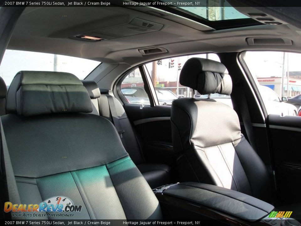 2007 BMW 7 Series 750Li Sedan Jet Black / Cream Beige Photo #23