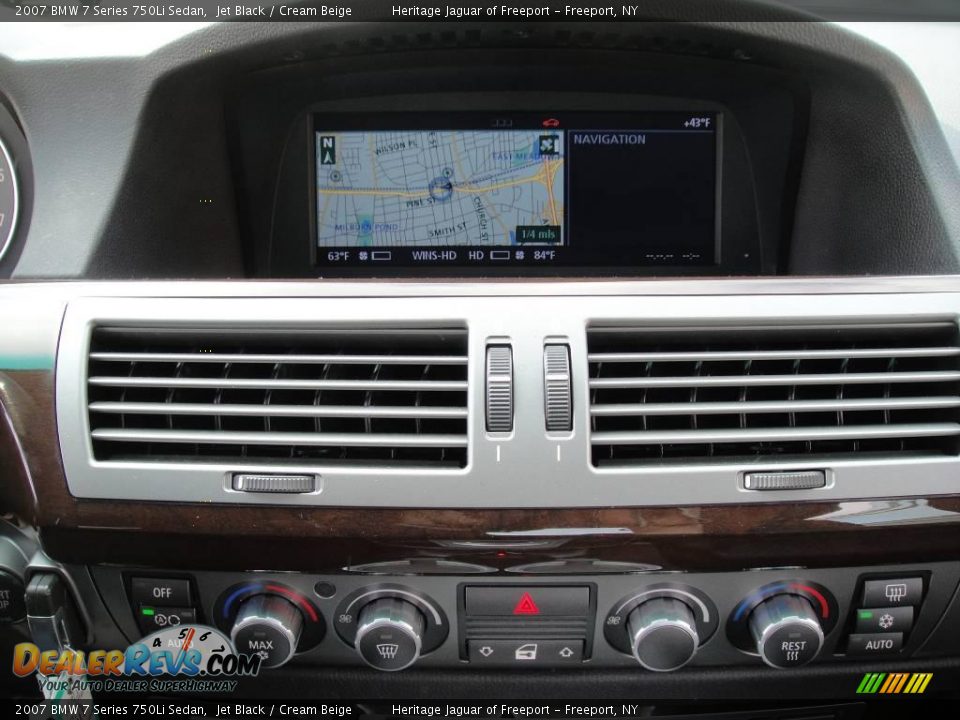 2007 BMW 7 Series 750Li Sedan Jet Black / Cream Beige Photo #26