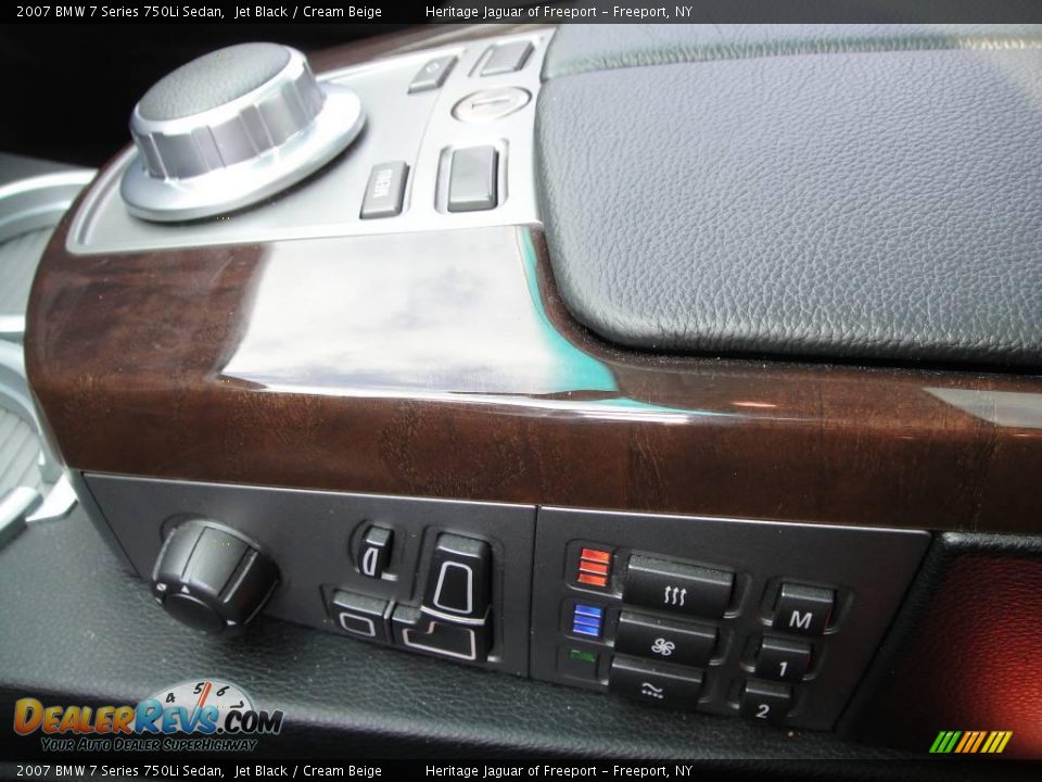 2007 BMW 7 Series 750Li Sedan Jet Black / Cream Beige Photo #27