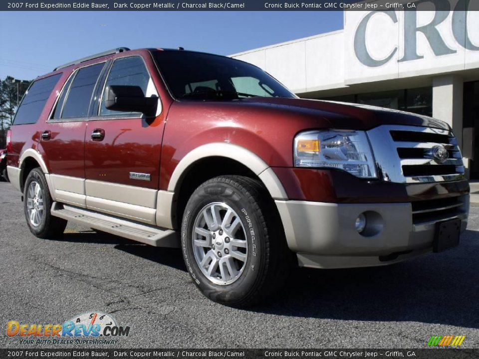 2007 Ford Expedition Eddie Bauer Dark Copper Metallic / Charcoal Black/Camel Photo #2