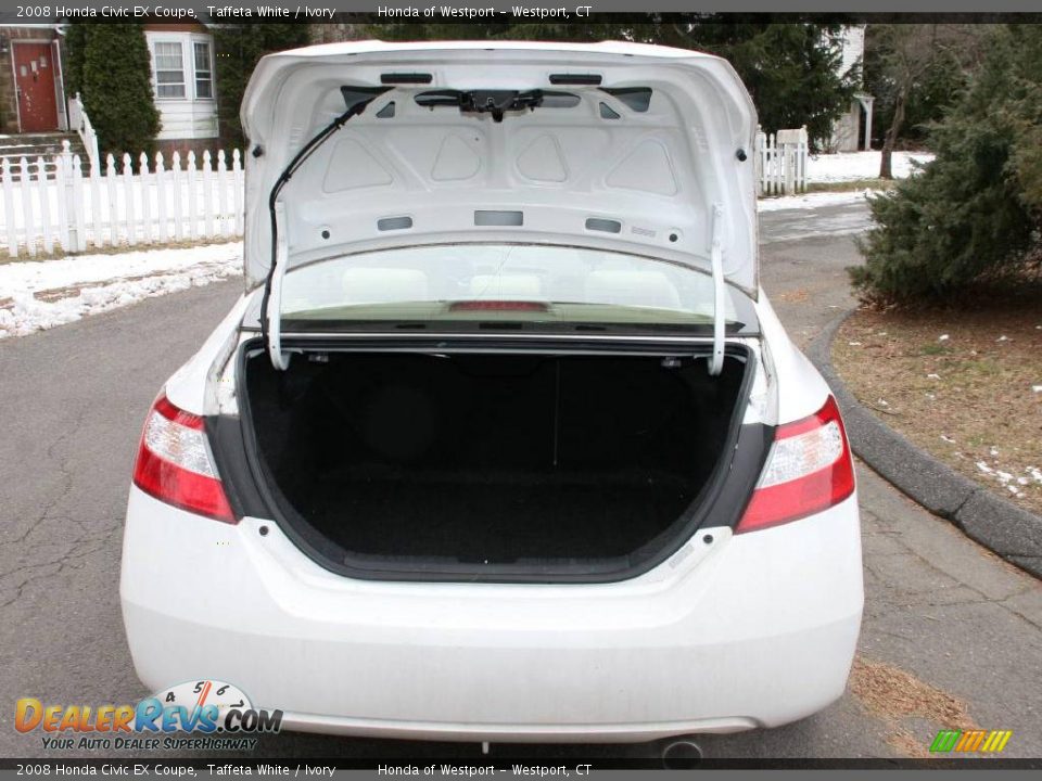 2008 Honda Civic EX Coupe Taffeta White / Ivory Photo #7