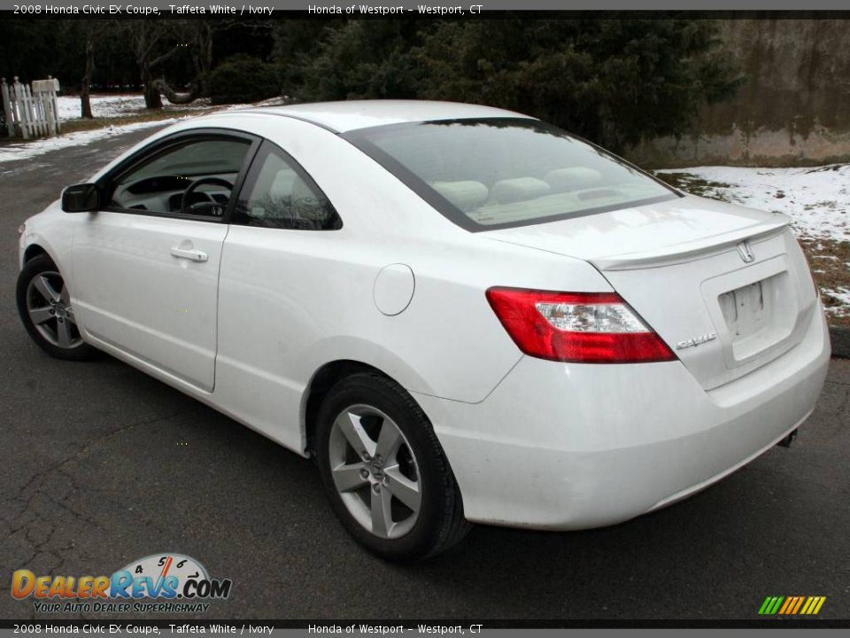 2008 Honda Civic EX Coupe Taffeta White / Ivory Photo #8