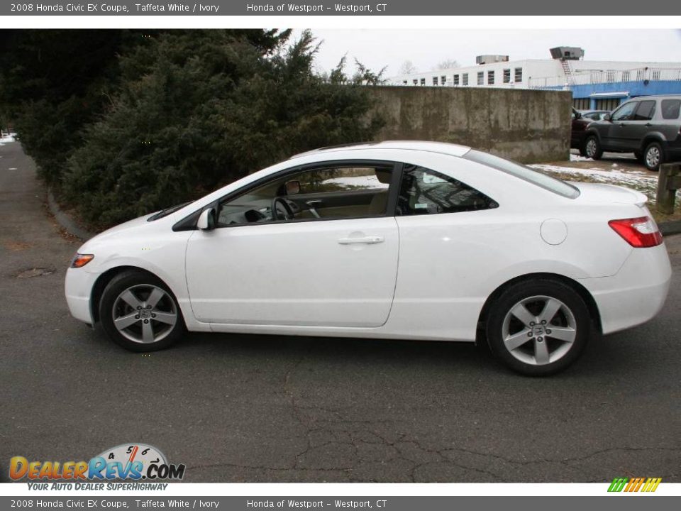 2008 Honda Civic EX Coupe Taffeta White / Ivory Photo #9
