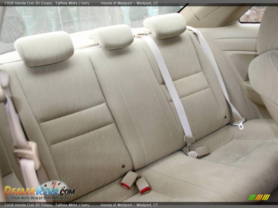 2008 Honda Civic EX Coupe Taffeta White / Ivory Photo #15