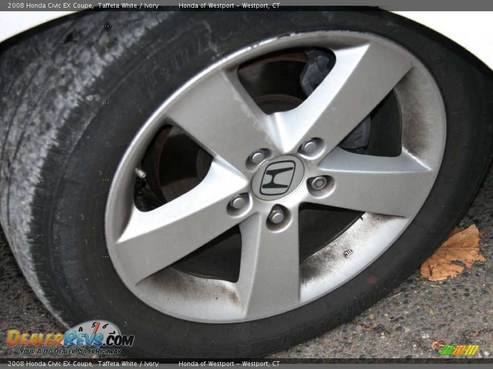 2008 Honda Civic EX Coupe Taffeta White / Ivory Photo #16