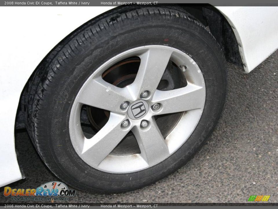2008 Honda Civic EX Coupe Taffeta White / Ivory Photo #17