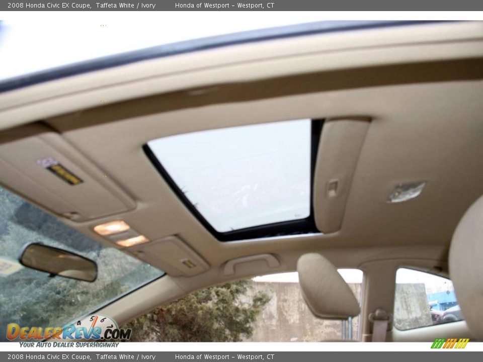 2008 Honda Civic EX Coupe Taffeta White / Ivory Photo #18