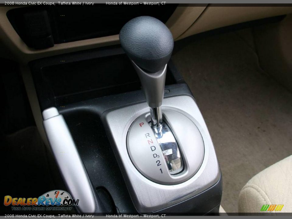 2008 Honda Civic EX Coupe Taffeta White / Ivory Photo #20