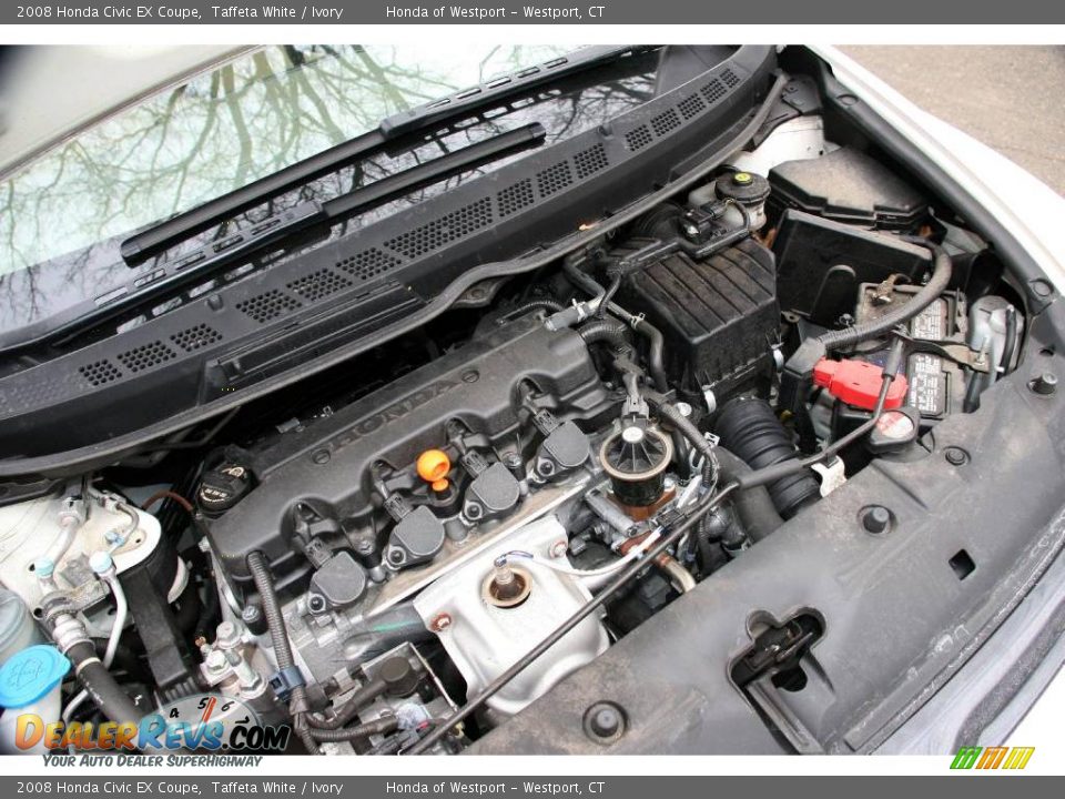 2008 Honda Civic EX Coupe Taffeta White / Ivory Photo #23
