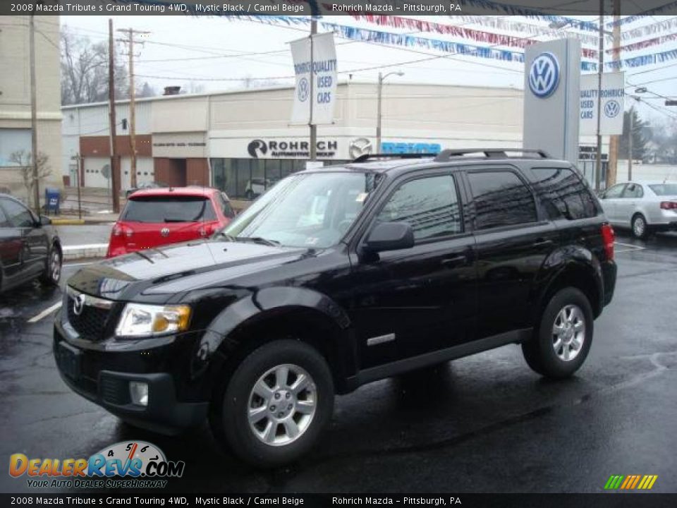 2008 Mazda Tribute s Grand Touring 4WD Mystic Black / Camel Beige Photo #1