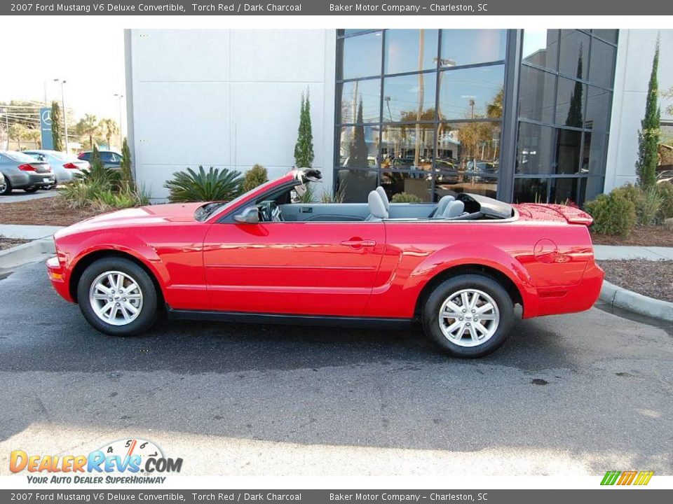 2007 Ford Mustang V6 Deluxe Convertible Torch Red / Dark Charcoal Photo #4