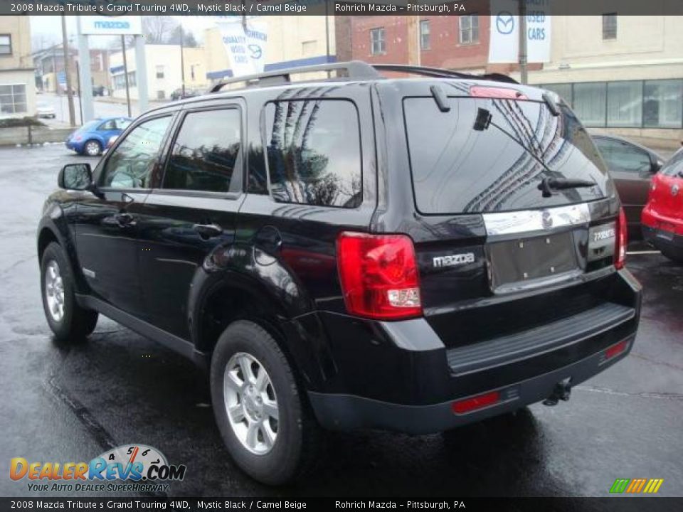 2008 Mazda Tribute s Grand Touring 4WD Mystic Black / Camel Beige Photo #3