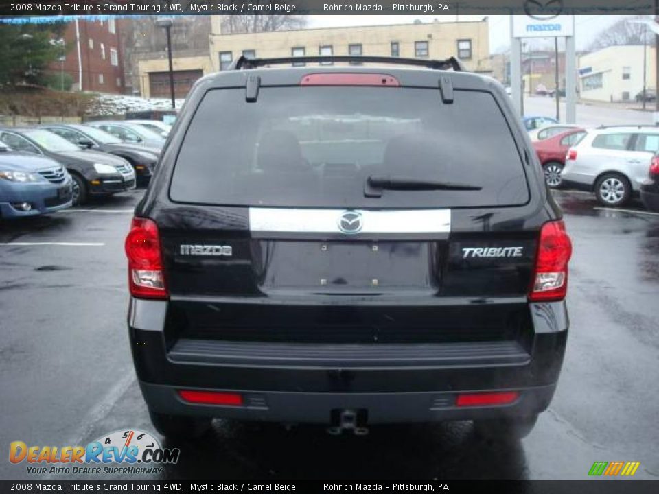 2008 Mazda Tribute s Grand Touring 4WD Mystic Black / Camel Beige Photo #4