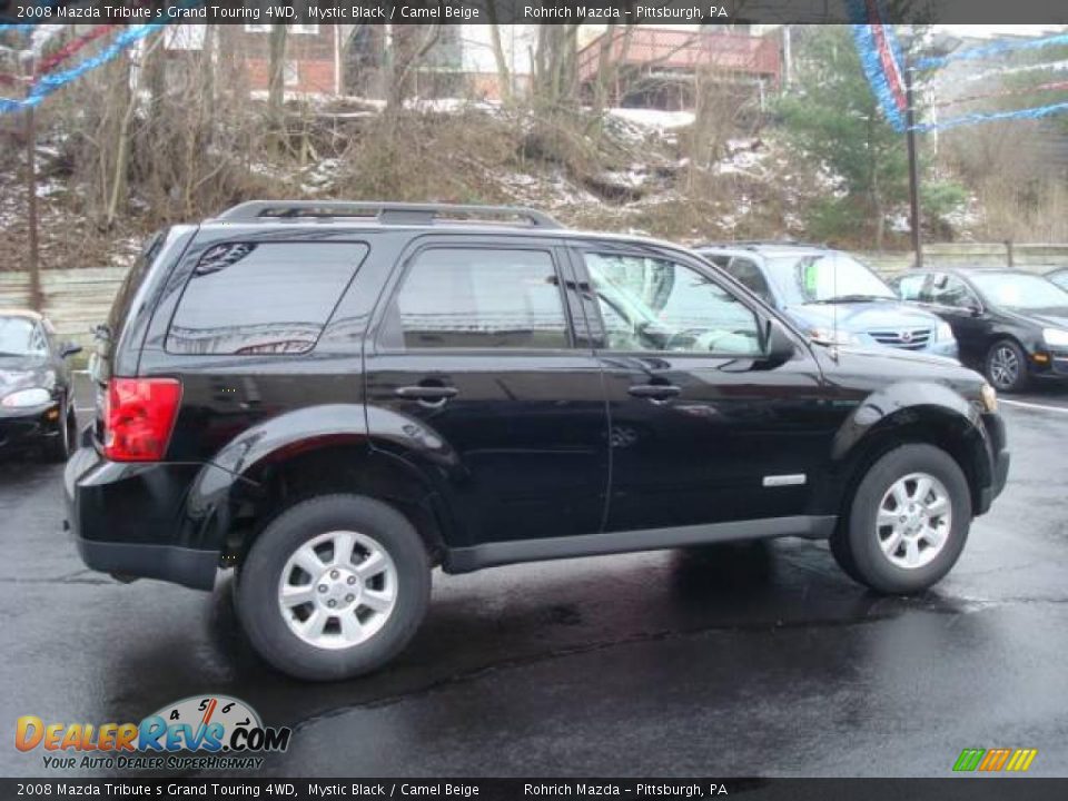 2008 Mazda Tribute s Grand Touring 4WD Mystic Black / Camel Beige Photo #6
